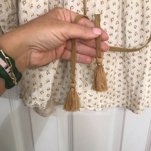 In Bloom Cream Blouse with Tassel Accents - Picture 12 of 12